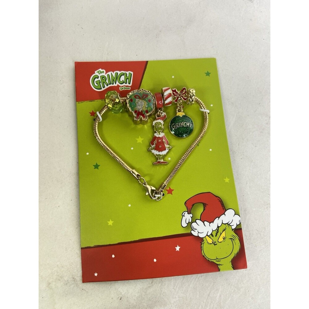 Dr. Seuss The Grinch Cindy Who Charm Bracelet Whimsical NEW